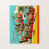 Miami Beach 11x14 ansichtkaart Legpuzzel (Verticaal)