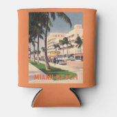  Miami Beach 1940s street Blikjeskoeler (Voorkant)