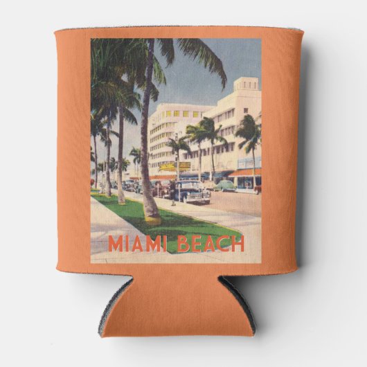 Miami Beach 1940s street Blikjeskoeler (Voorkant)