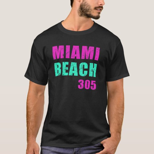Miami Beach 305 T-shirt (Voorkant)
