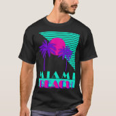 Miami Beach 80's Retro T-shirt (Voorkant)