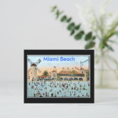 Miami Beach Antiek Briefkaart (Staand voorkant)