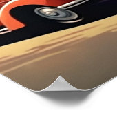 Miami Beach art deco hotel aan de voorkant airbrus Poster (Hoek)