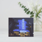 Miami Beach Art Deco Hotel 's nachts Briefkaart (Staand voorkant)