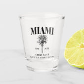 Miami Beach Bachelorette Custom Luxe Social Club Shot Glas (Voorkant)