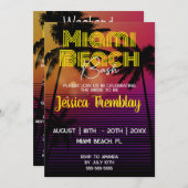 Miami Beach Bachelorette Weekend Itinerary Kaart (Voorkant / Achterkant)