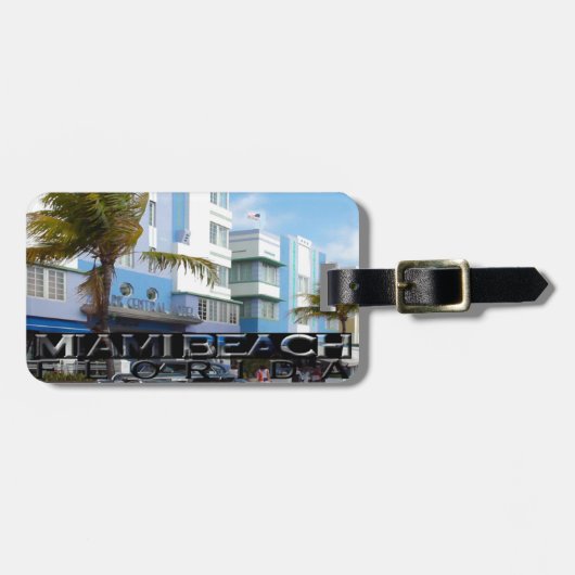 Miami Beach Bagagelabel (Voorkant horizontaal)