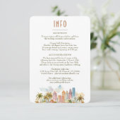 Miami Beach Bestemming Informatie Details Skyline Kaart (Staand voorkant)