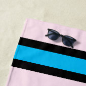 Miami Beach Blue en Pink Palm Trees Strandlaken (In situ)