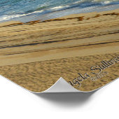 Miami Beach Blue Waves Ocean Horizontale Landscape Poster (Hoek)