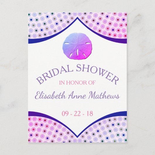 Miami Beach Bridal Shower Uitnodiging Briefkaart (Voorkant)