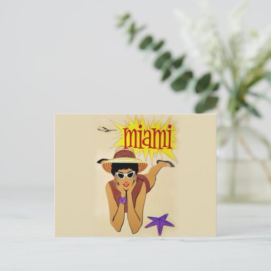  Miami Beach Briefkaart (Staand voorkant)