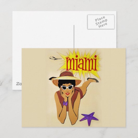  Miami Beach Briefkaart (Voorkant / Achterkant)