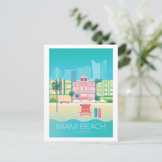 Miami Beach Briefkaart (Staand voorkant)