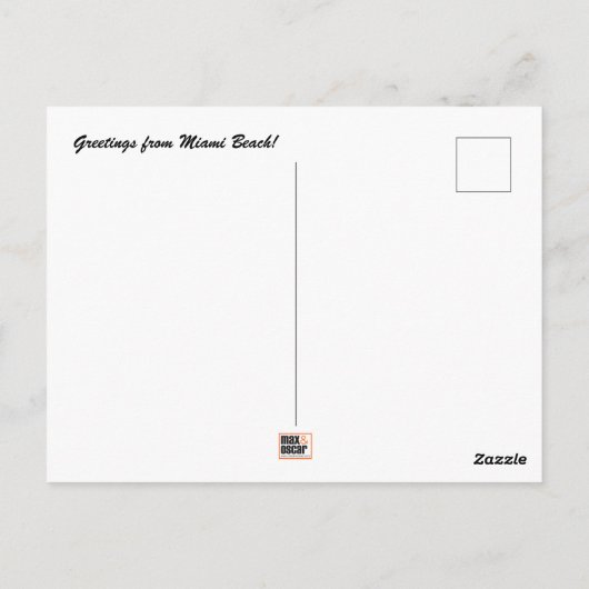 Miami Beach Briefkaart (Achterkant)