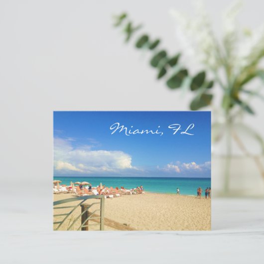 Miami Beach Briefkaart (Staand voorkant)