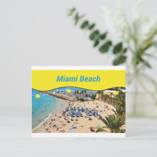Miami Beach Briefkaart (Staand voorkant)