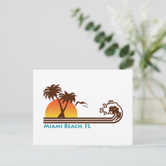 Miami Beach Briefkaart (Staand voorkant)