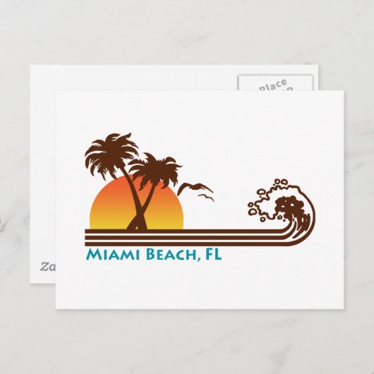 Miami Beach Briefkaart (Voorkant / Achterkant)