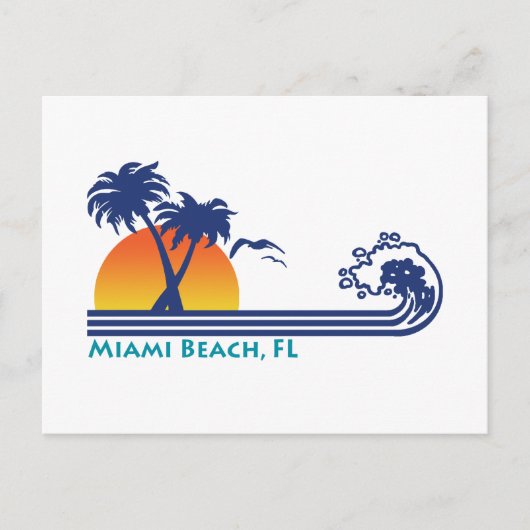 Miami Beach Briefkaart (Voorkant)