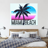 Miami Beach Canvas Afdruk (Insitu (Slaapkamer))