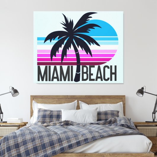 Miami Beach Canvas Afdruk (Insitu (Slaapkamer))