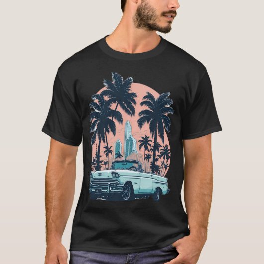 MIAMI beach Cars 5 T-shirt (Voorkant)