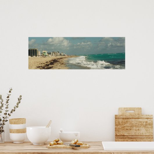 Miami Beach Coast Panorama Poster (Keuken)