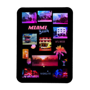 Miami Beach Collage Magneet