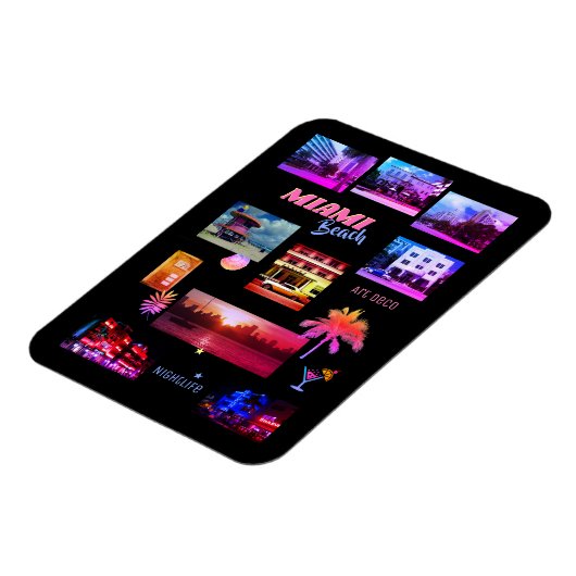 Miami Beach Collage Magneet (Linkerzijde)