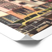 Miami Beach, Collins Ave 1940  geïnspireerd Poster (Hoek)