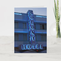 MIAMI BEACH COLONY HOTEL BIRTHDAY KAART