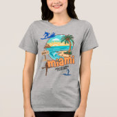 Miami Beach | Every Journey Is an Adventure Tee Tri-Blend Shirt (Voorkant)