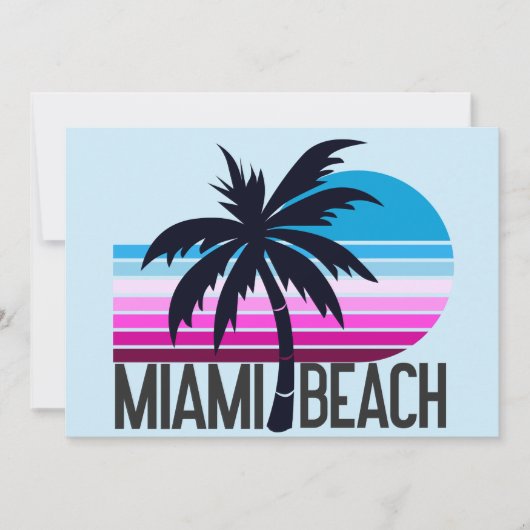 Miami Beach Feestdagenkaart (Voorkant)