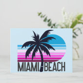 Miami Beach Feestdagenkaart (Staand voorkant)