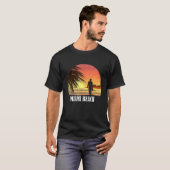 Miami Beach FL 70s Retro Throwback Design T-shirt (Voorkant volledig)