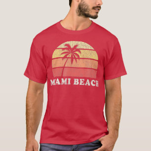 Miami Beach FL 70s Retro Throwback Design T-shirt