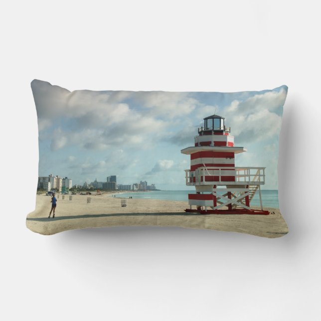 Miami Beach FL. Verenigde Staten Art Deco badmeest Kussen (Voorkant)