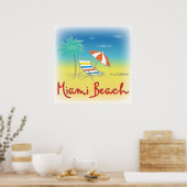 Miami Beach, FL-voorzitter Poster (Keuken)