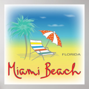 Miami Beach, FL-voorzitter Poster