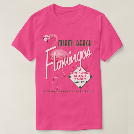 Miami Beach Flamingo's T-shirt (Design voorkant)