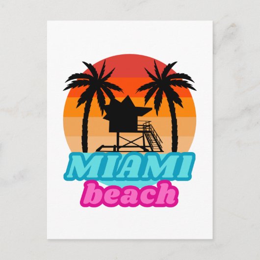  Miami beach Florida badmeestertoren Briefkaart (Voorkant)