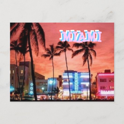 Miami Beach, Florida Briefkaart (Voorkant)