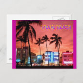 Miami Beach, Florida Briefkaart (Voorkant / Achterkant)