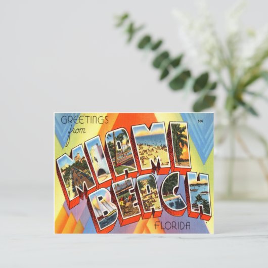 Miami Beach Florida Briefkaart (Staand voorkant)