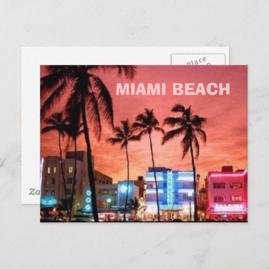 Miami Beach, Florida Briefkaart (Voorkant / Achterkant)