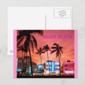 Miami Beach, Florida Briefkaart (Voorkant / Achterkant)