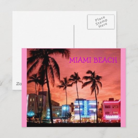 Miami Beach, Florida Briefkaart (Voorkant / Achterkant)