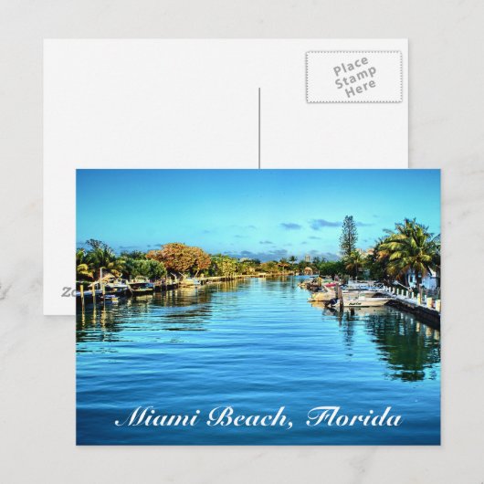Miami Beach Florida Briefkaart (Voorkant / Achterkant)