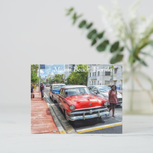Miami Beach Florida Briefkaart (Staand voorkant)